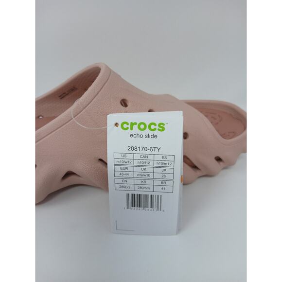 Crocs Echo Slide Pink Clay Men\'s Size US 10 Women’s Size US 12 New 208170-6TY main image 14